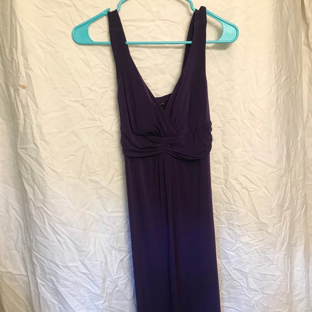 Purple Petite Maxi Bridesmaids Dress